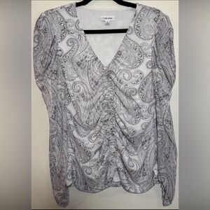 Calvin Klein Paisley Print Blouse Women’s M